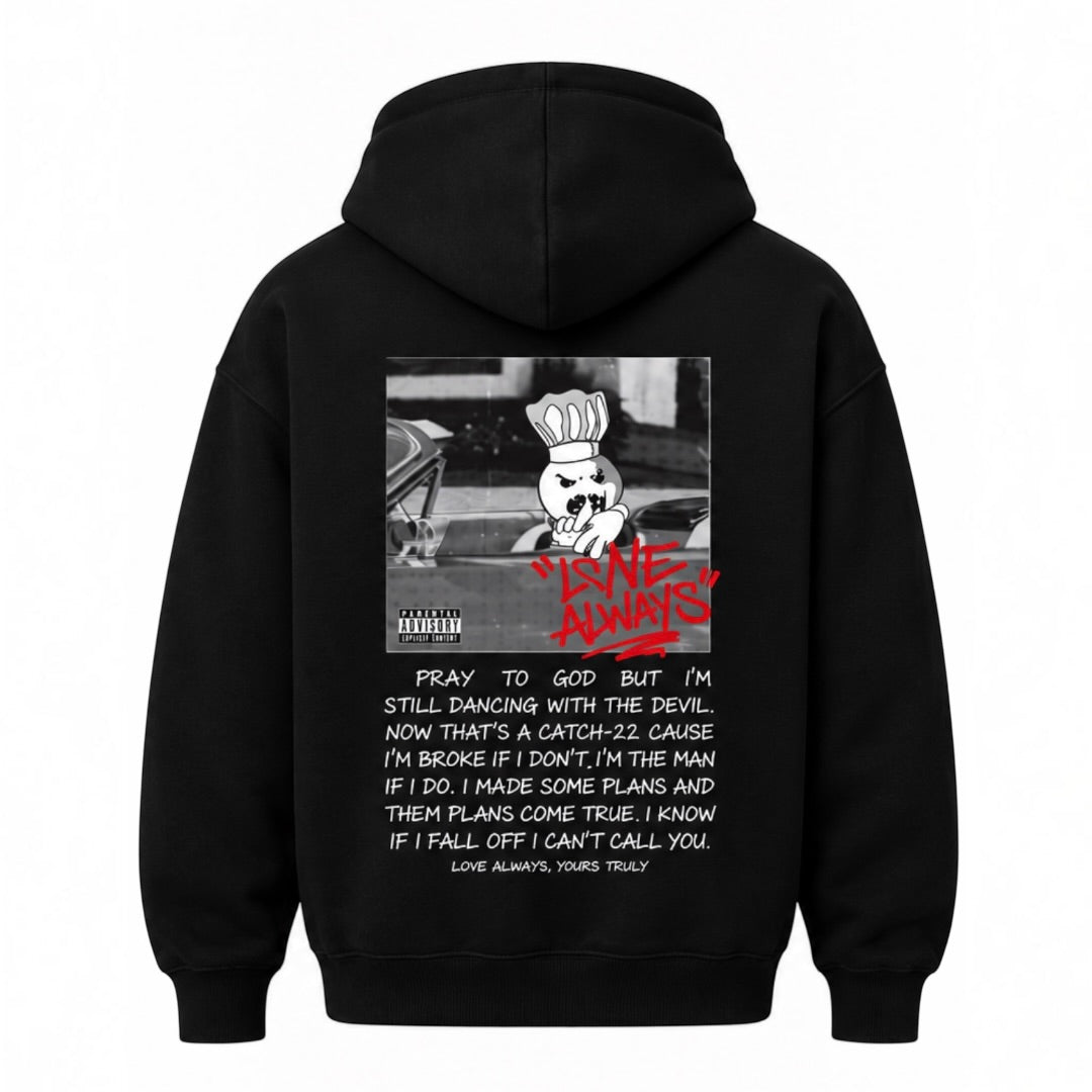 LOVE ALWAYS X DOUGH NETWORKZ LOOSE FIT HOODIE