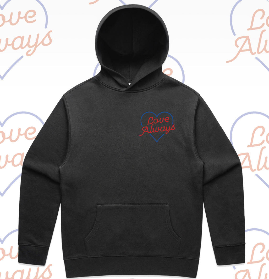 LOVE ALWAYS LOOSE FIT HOODIES