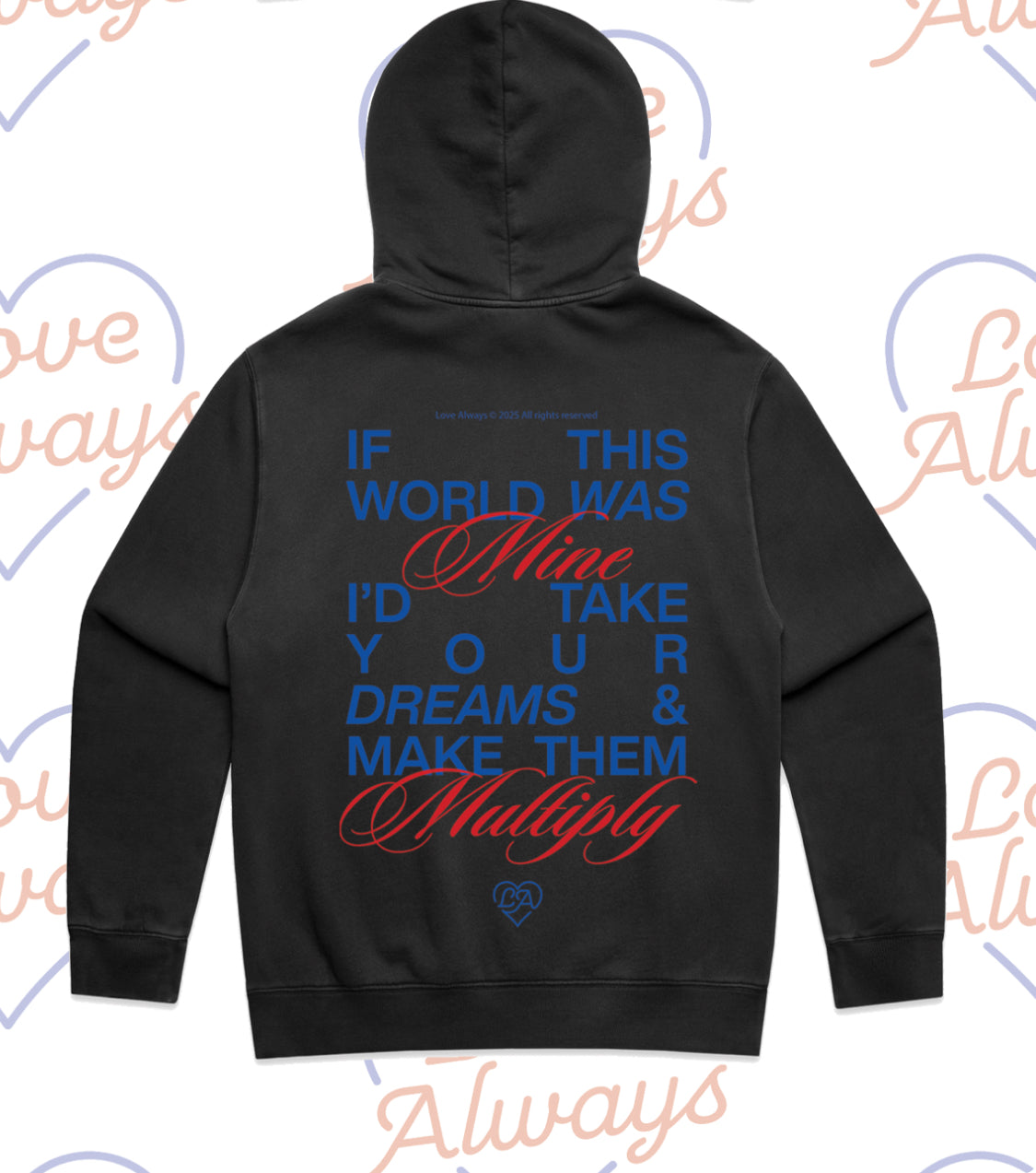 LOVE ALWAYS LOOSE FIT HOODIES