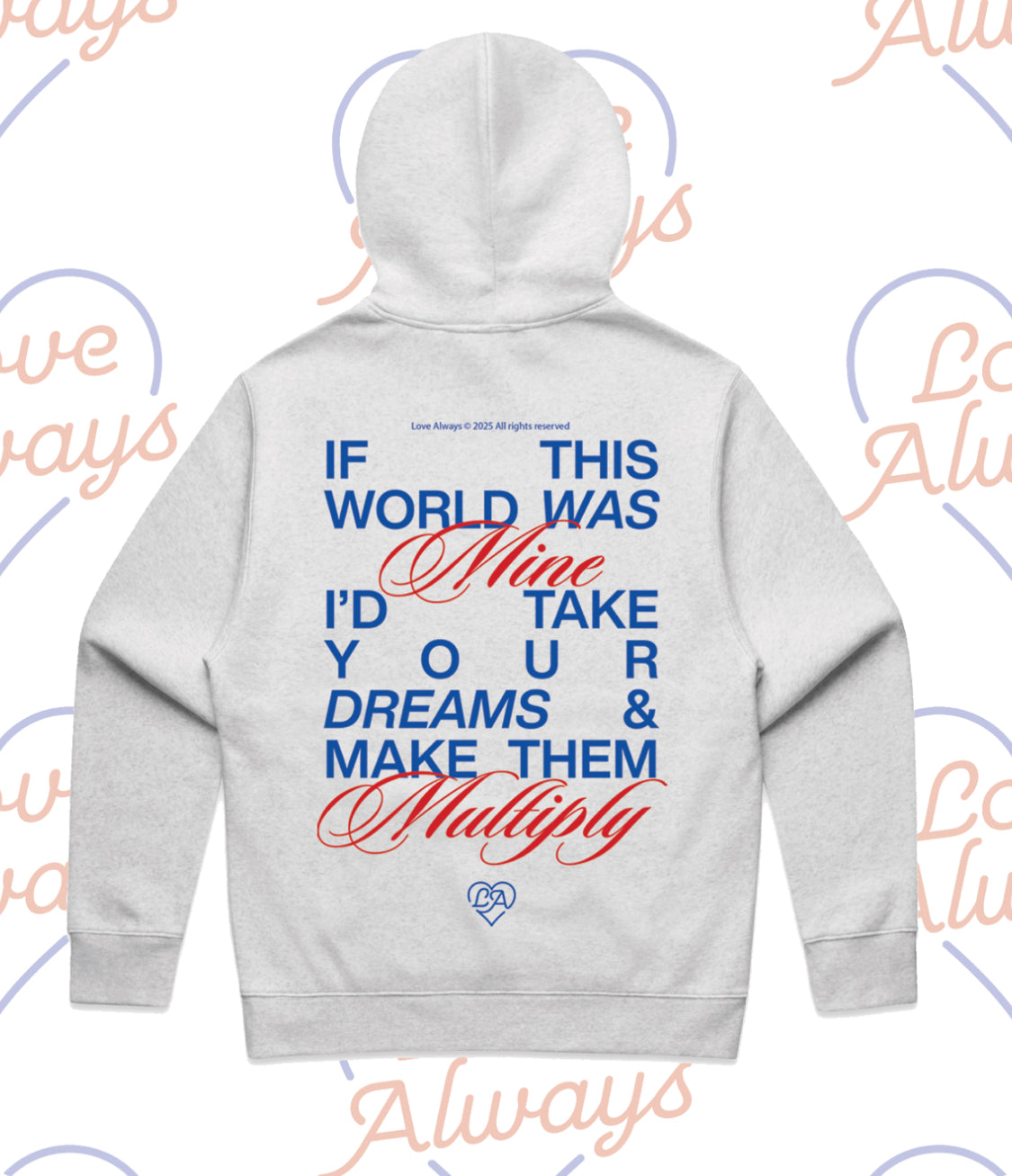 LOVE ALWAYS LOOSE FIT HOODIES