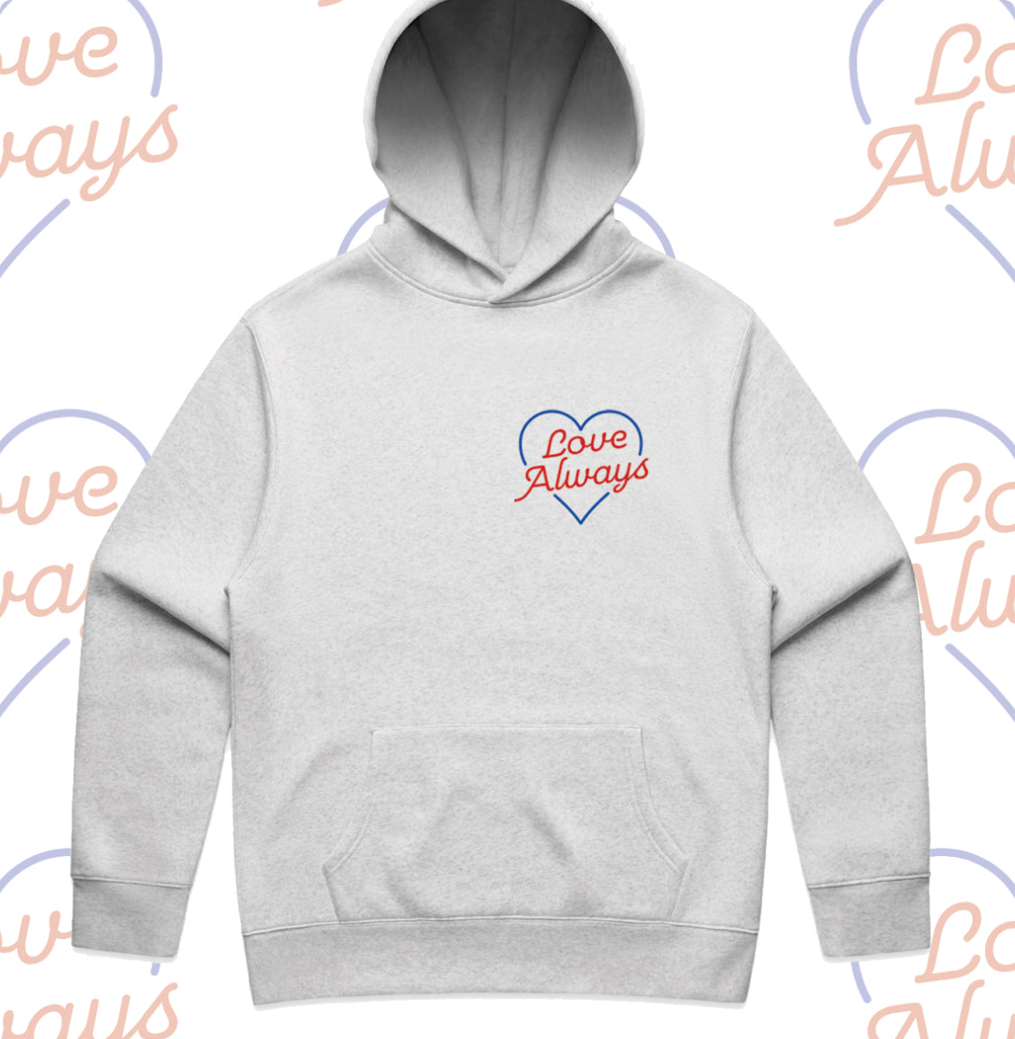 LOVE ALWAYS LOOSE FIT HOODIES